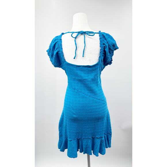 Free People Endless Summer‎ Elle Mini Dress in Catalina Blue Size Medium - Picture 4 of 11